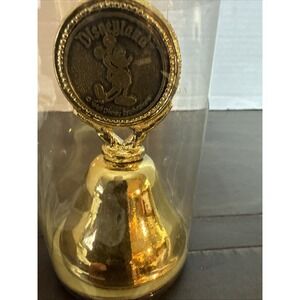 VTG Disneyland Mickey Mouse Ringing Bell Gold Tone Metal Walt Disney Productions